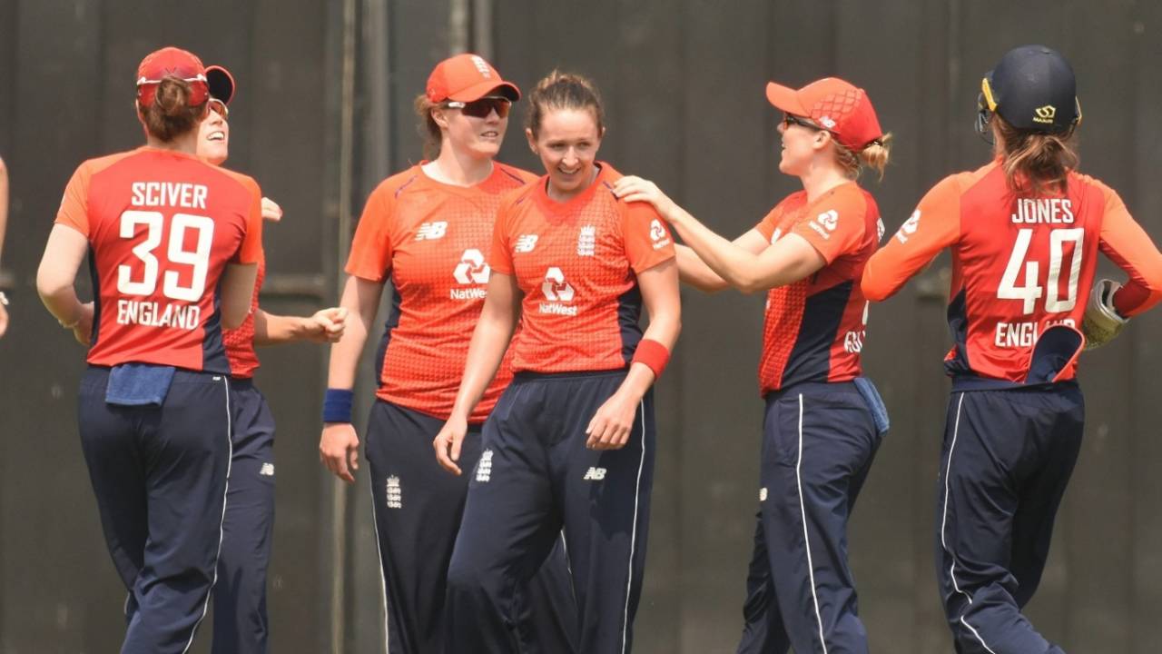 In Guwahati, India needed three runs off the final over, bowled by Kate Cross, but could only manage one&nbsp;&nbsp;&bull;&nbsp;&nbsp;PTI 