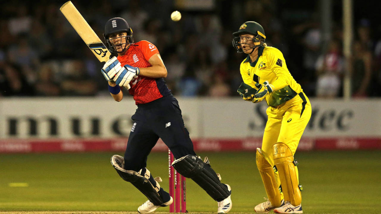 Natalie Sciver plays a shot during 1st Ashes T20I of 2019&nbsp;&nbsp;&bull;&nbsp;&nbsp;Getty Images