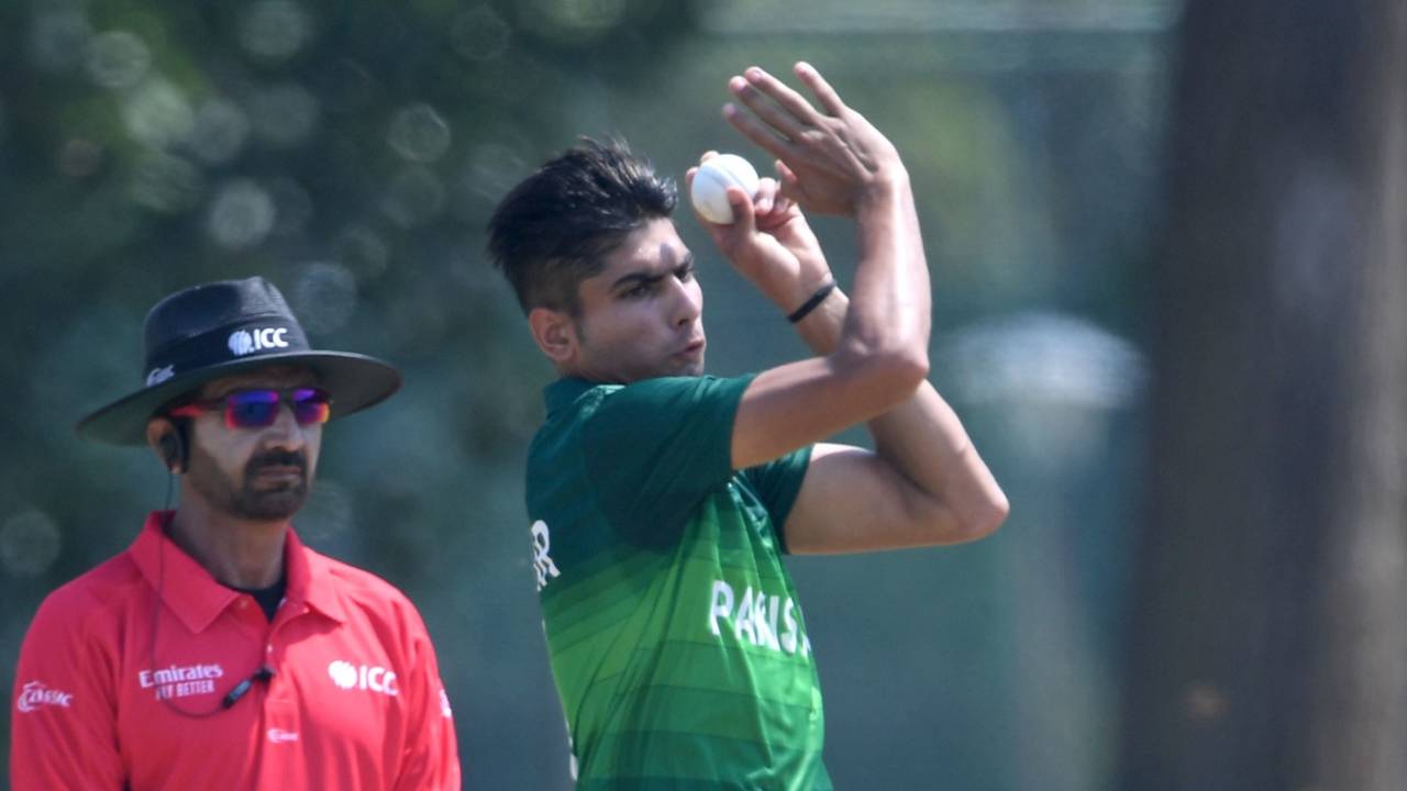 Tahir Hussain picked up the first three Scotland wickets, Pakistan v Scotland, Under-19 World Cup 2020, Potchefstroom, January 19.2020