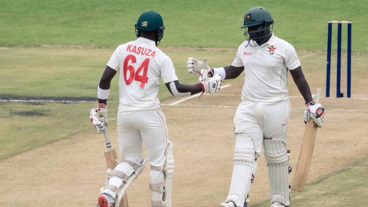 Prince Masvaure and Kevin Kasuza put on a fighting opening stand, Zimbabwe v Sri Lanka, 1st Test, Harare, 1st day, January 19, 2020