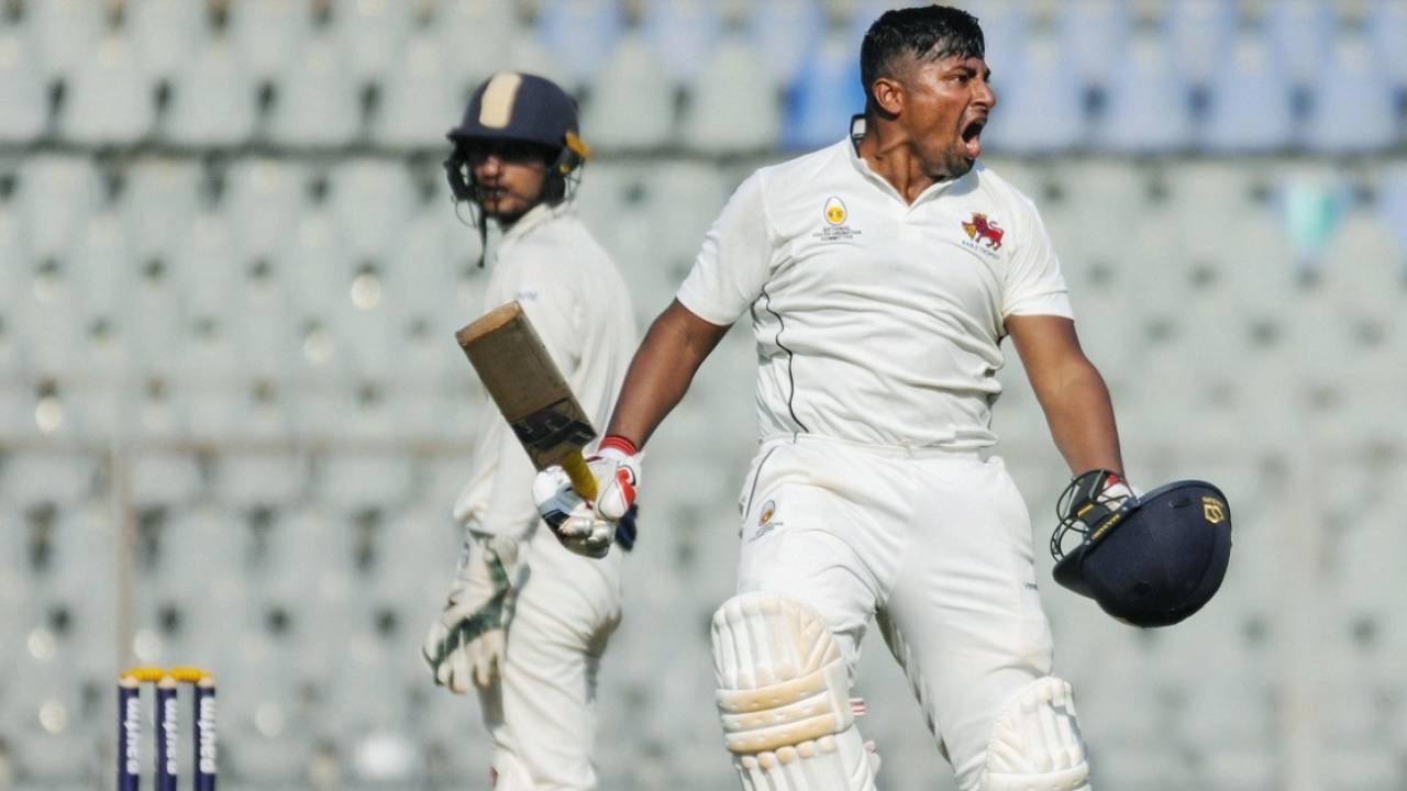 Sarfaraz Khan roars after hitting a centuryl, Mumbai v UP, Kalyani, Ranji Trophy 2019-20, January 22, 2020