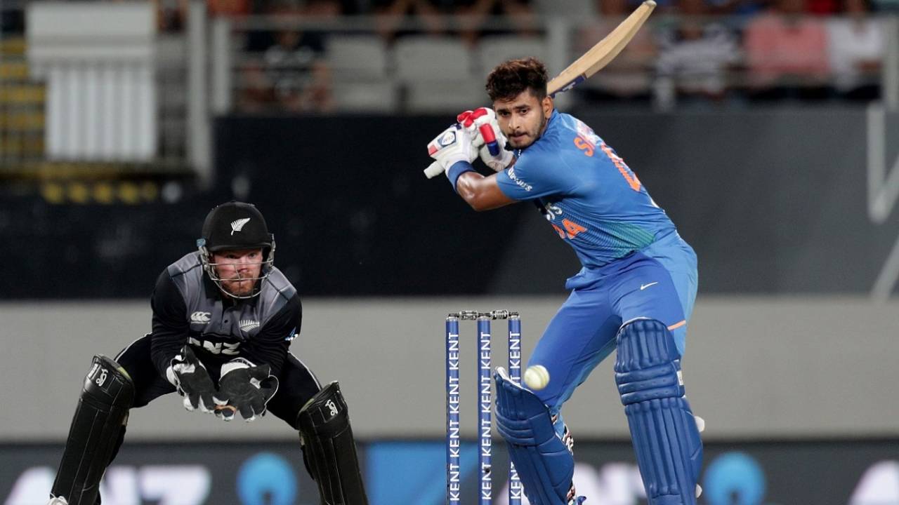 Shreyas Iyer scored his half-century in just 26 balls, New Zealand v India, 1st T20I, Auckland, January 24, 2020