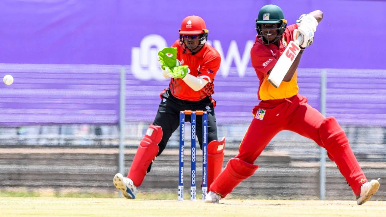 Emannuel Bawa played a great hand, scoring a hundred from No. 7, Zimbabwe v Canada, Under-19 World Cup 2020, Plate League quarter-final. Potchefstroom, January 28, 2020