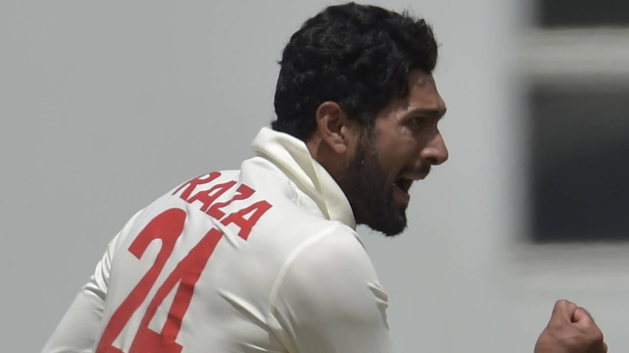 Sikandar Raza is pumped up after taking a wicket&nbsp;&nbsp;&bull;&nbsp;&nbsp;AFP