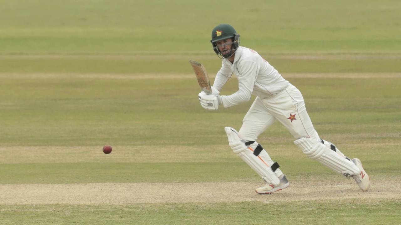 Sean Williams drives one through cover, Zimbabwe v Sri Lanka, 2nd Test, Harare, 4th day, January 30, 2020