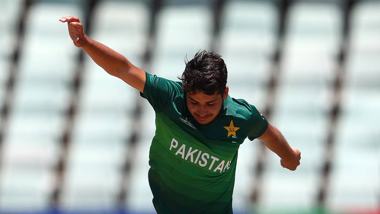 Mohammad Amir Khan is delighted after taking a wicket