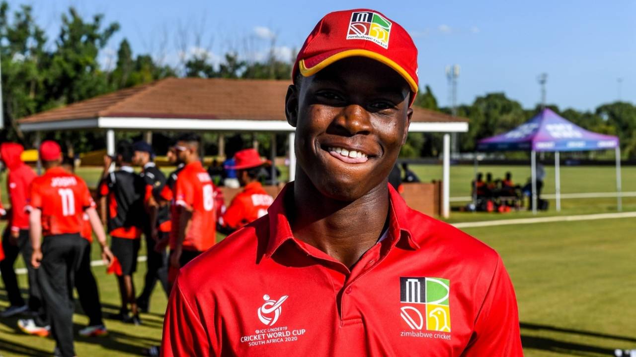 Emannuel Bawa had a good day with the bat, Zimbabwe v Canada, Under-19 World Cup 2020, Plate League quarter-final. Potchefstroom, January 28, 2020