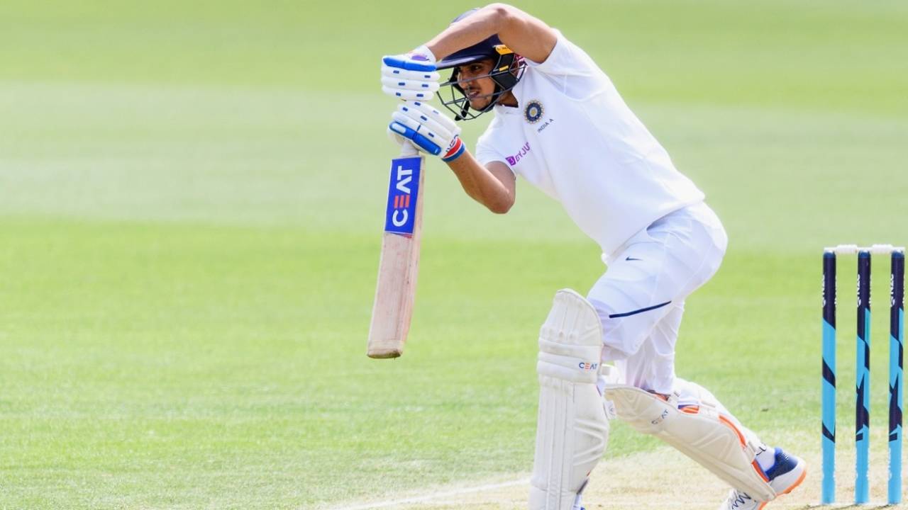 Shubman Gill punches one down the ground, New Zealand A v India A, Christchurch, 1st day, January 30, 2020