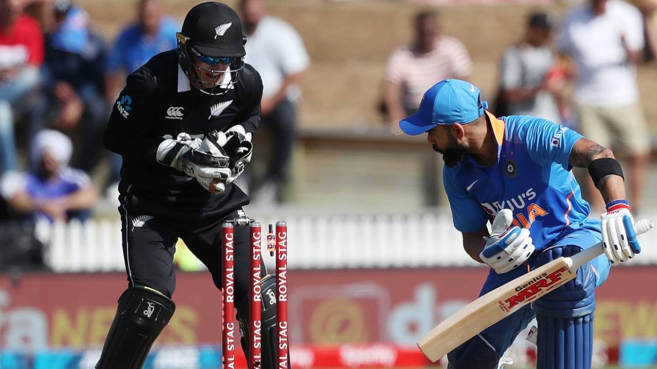 Ish Sodhi foxed Virat Kohli with a ripping googly, New Zealand v India, 1st ODI, Hamilton, February 5, 2020