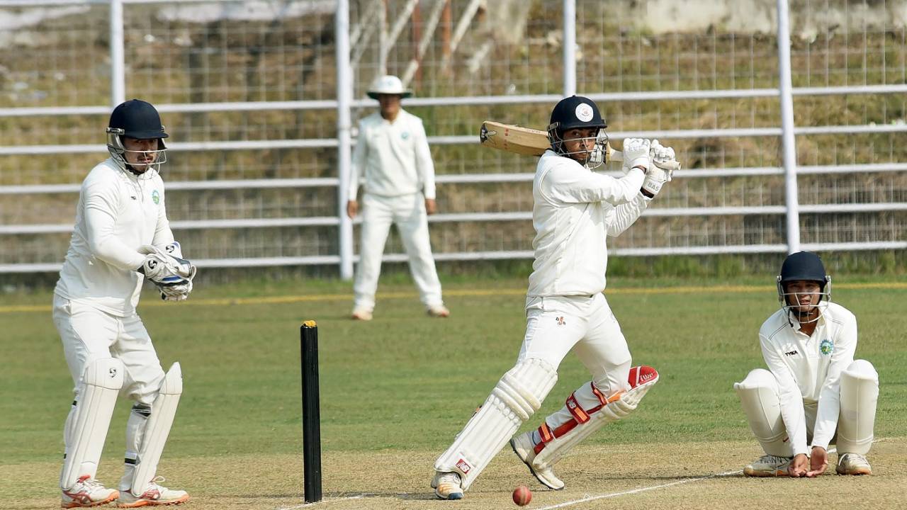 Ashutosh Aman shows his prowess with the bat, Bihar v Arunachal Pradesh, Ranji Trophy 2019-20, Patna, February 5, 2020