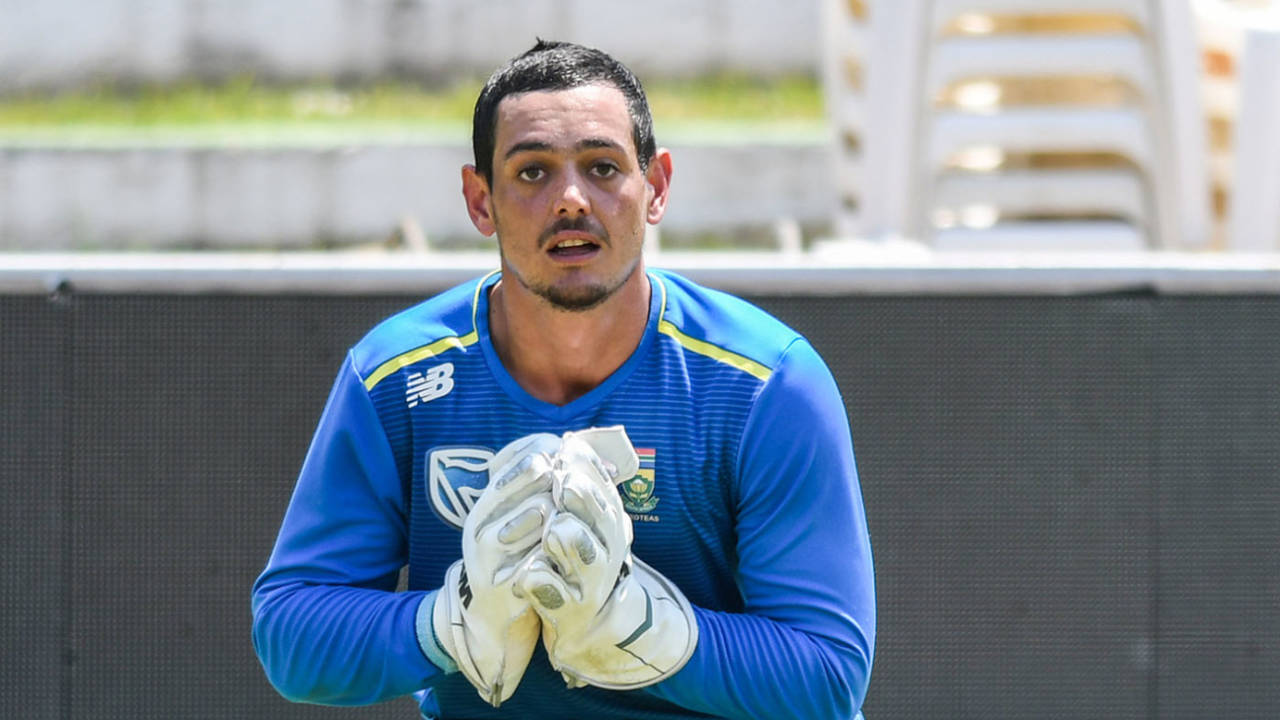Quinton de Kock during South Africa training at Kingsmead, Durban, February 06, 2020
