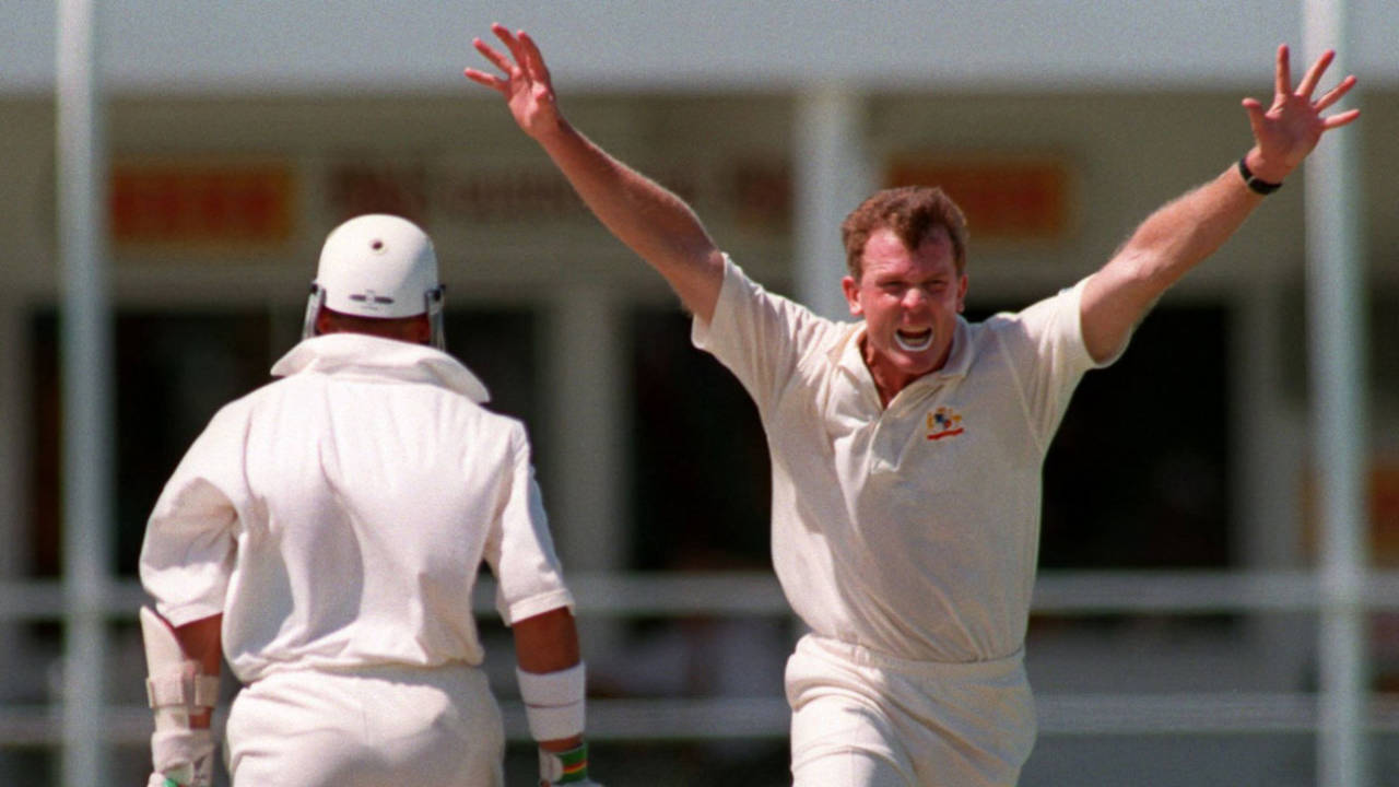 Craig McDermott during the 1994-95 Ashes
