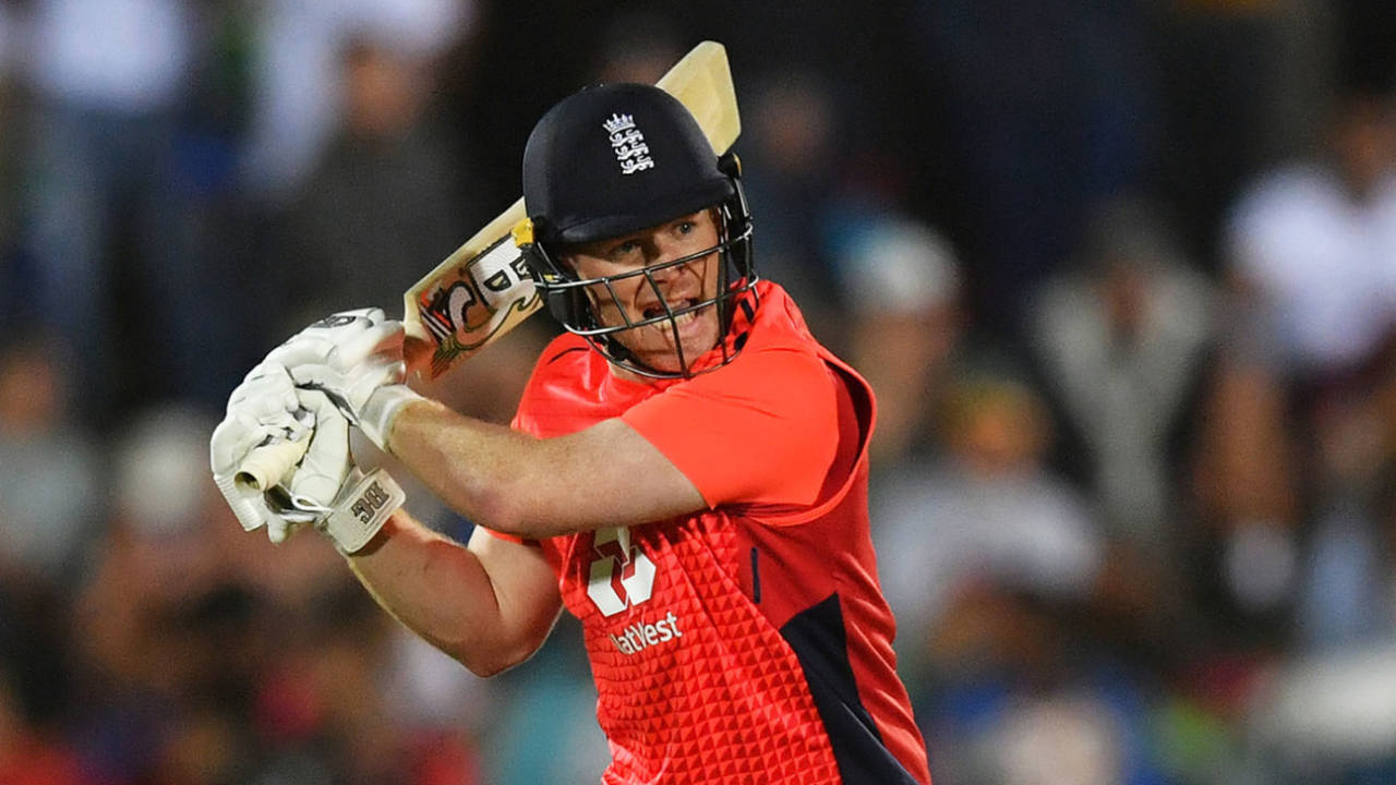 Eoin Morgan bats, South Africa v England, 1st T20I, East London, February 12, 2020