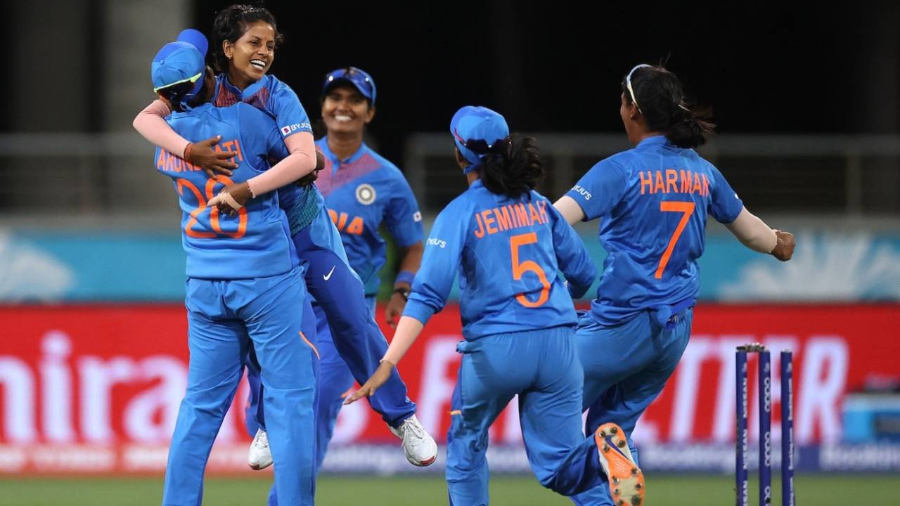 Poonam Yadav is ecstatic after taking a wicket&nbsp;&nbsp;&bull;&nbsp;&nbsp;Getty Images