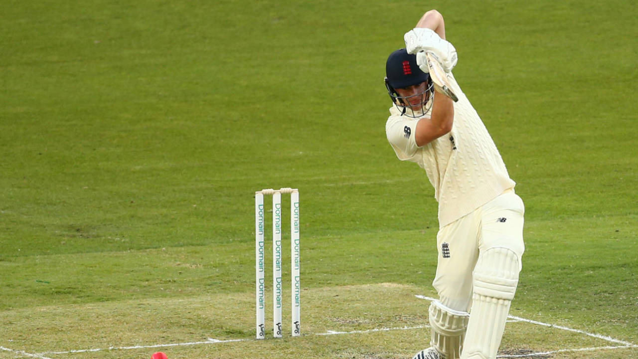 Dan Lawrence drives during his hundred, Australia A v England Lions, Tour match, MCG, February 22, 2020