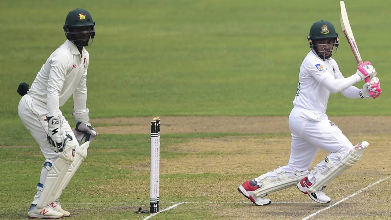Mushfiqur Rahim eases one through point, Bangladesh v Zimbabwe, Only Test, Dhaka, 3rd day, February 24, 2020
