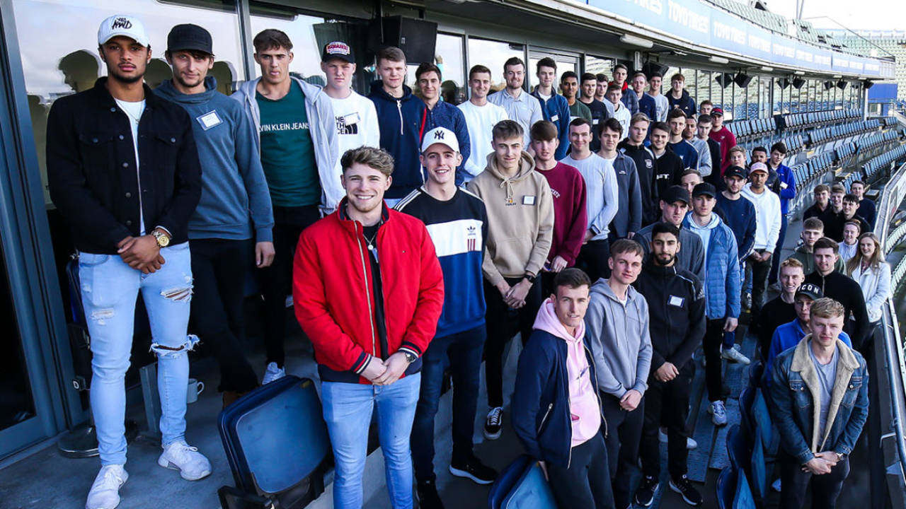 Up-and-coming players at the PCA rookie camp, Edgbaston, February 25, 2020 