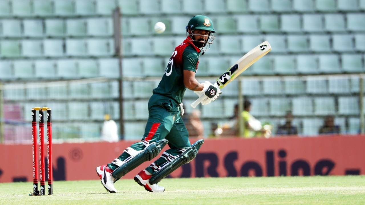 Liton Das runs one down to third man, Bangladesh v Zimbabwe, 1st ODI, Sylhet, March 1, 2020