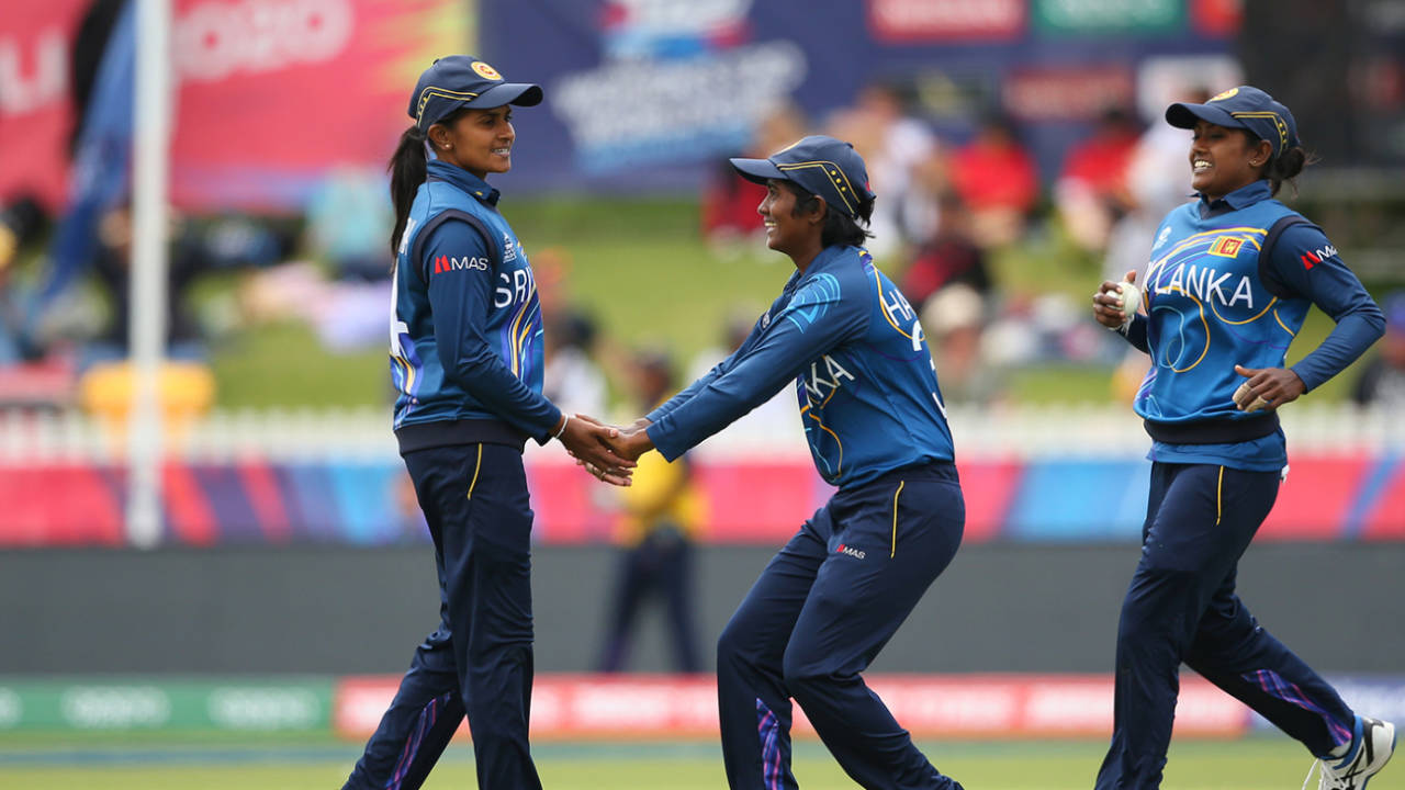 Sri Lanka celebrate a wicket, Bangladesh v Sri Lanka, Women's T20 World Cup, Group A, Melbourne, March 2, 2020