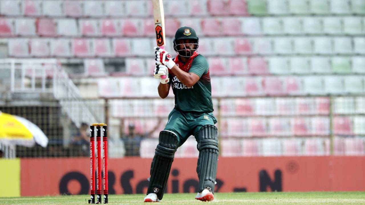 Tamim Iqbal tackles a short ball, Bangladesh v Zimbabwe, 2nd ODI, Sylhet, March 3, 2020