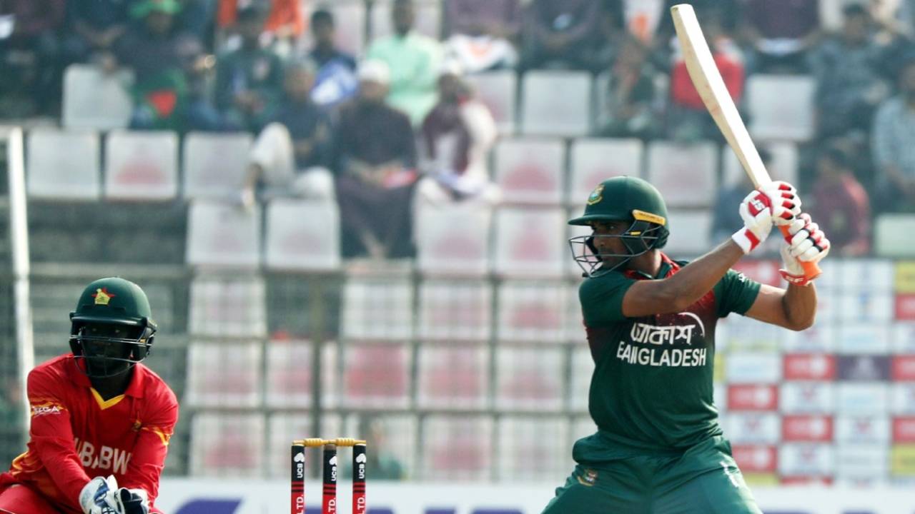 Mahmudullah cuts one away, Bangladesh v Zimbabwe, 2nd ODI, Sylhet, March 3, 2020