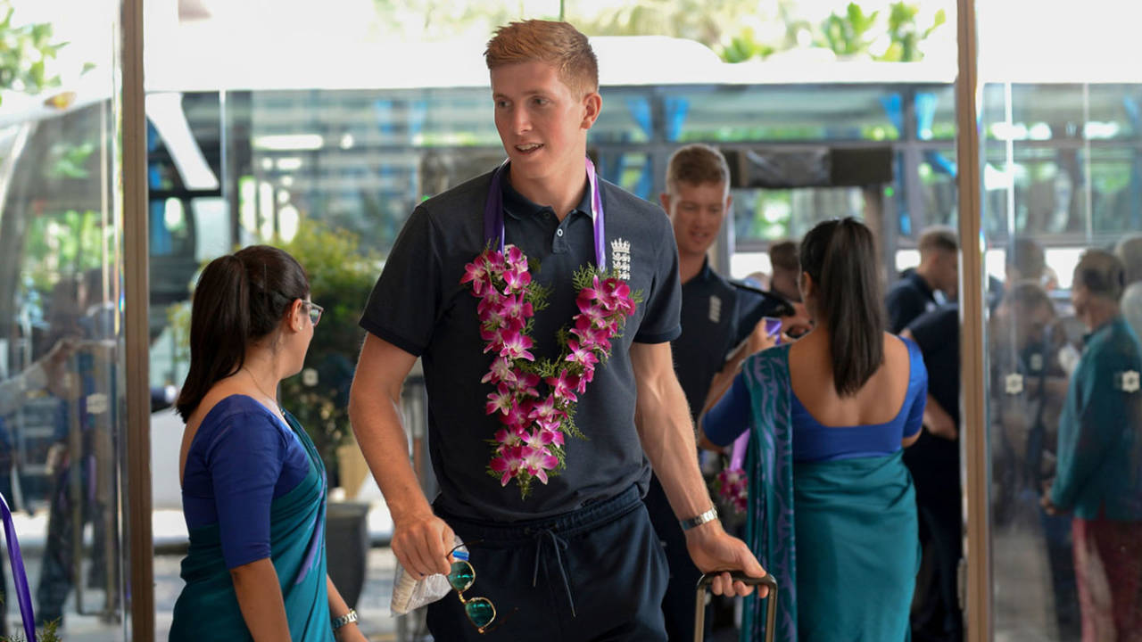 Zak Crawley arrives as part of the England Test squad for their tour of Sri Lanka, Colombo, March 3, 2020