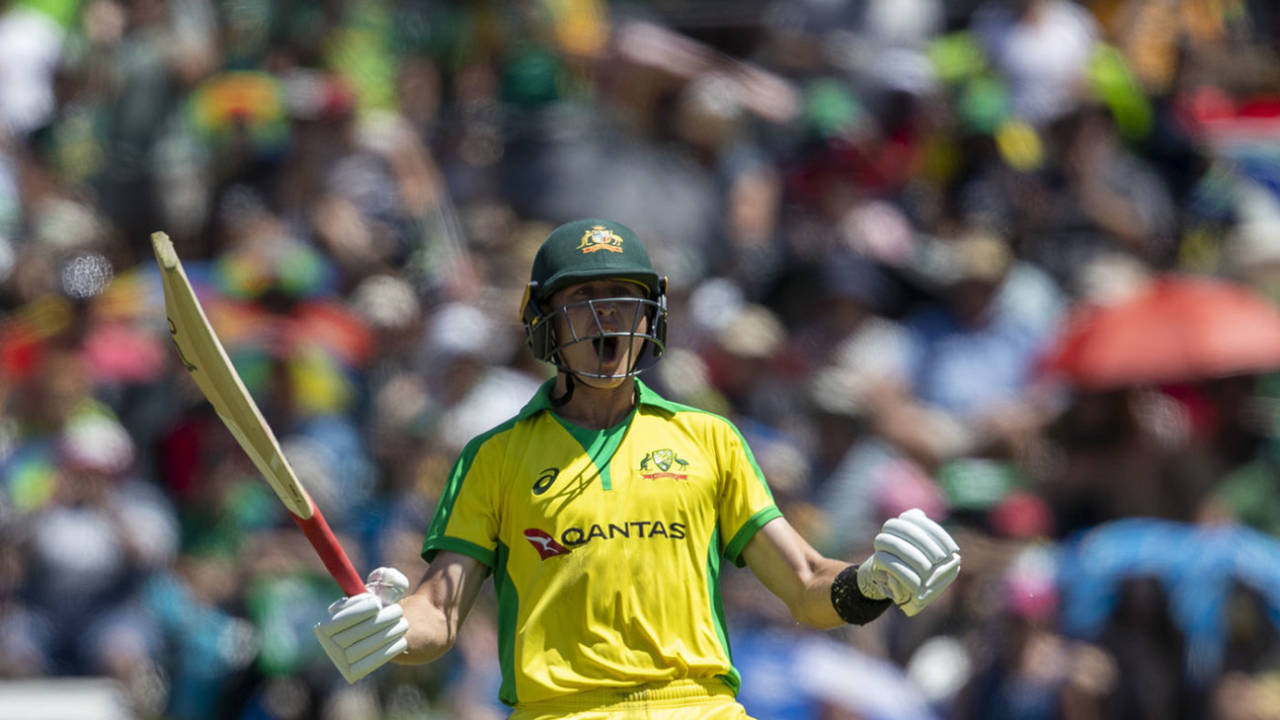 Marnus Labuschagne lets out a roar, Australia v South Africa, 3rd ODI, Potchefstroom, March 7, 2020