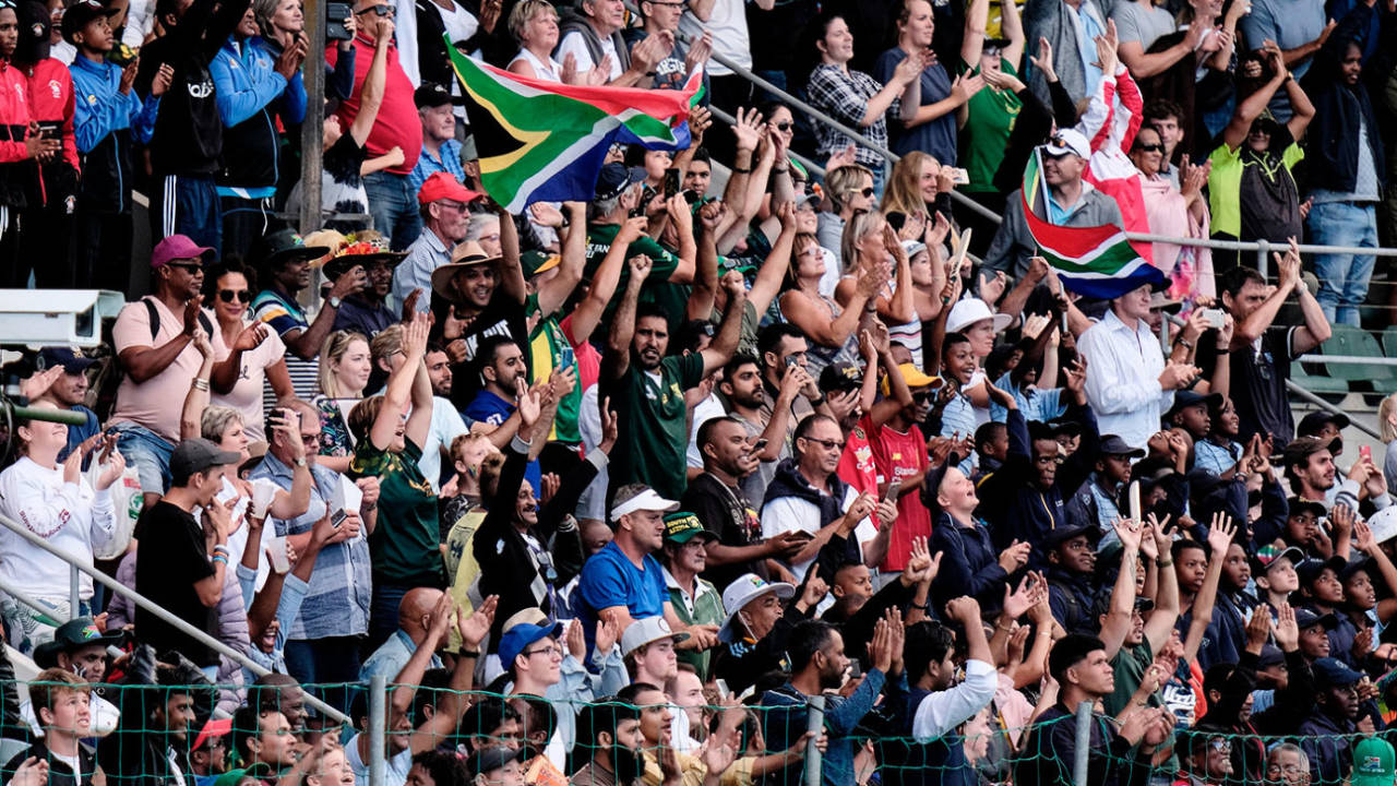 Fans celebrate South Africa's win, South Africa v Australia, 2nd T20I, Port Elizabeth, February 23, 2020
