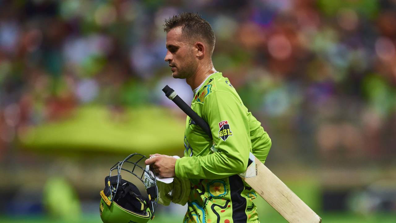 Alex Hales has not played for England since his deselection from their World Cup squad, Adelaide Strikers v Sydney Thunder, Adelaide, The Knockout, BBL09, February 1, 2020