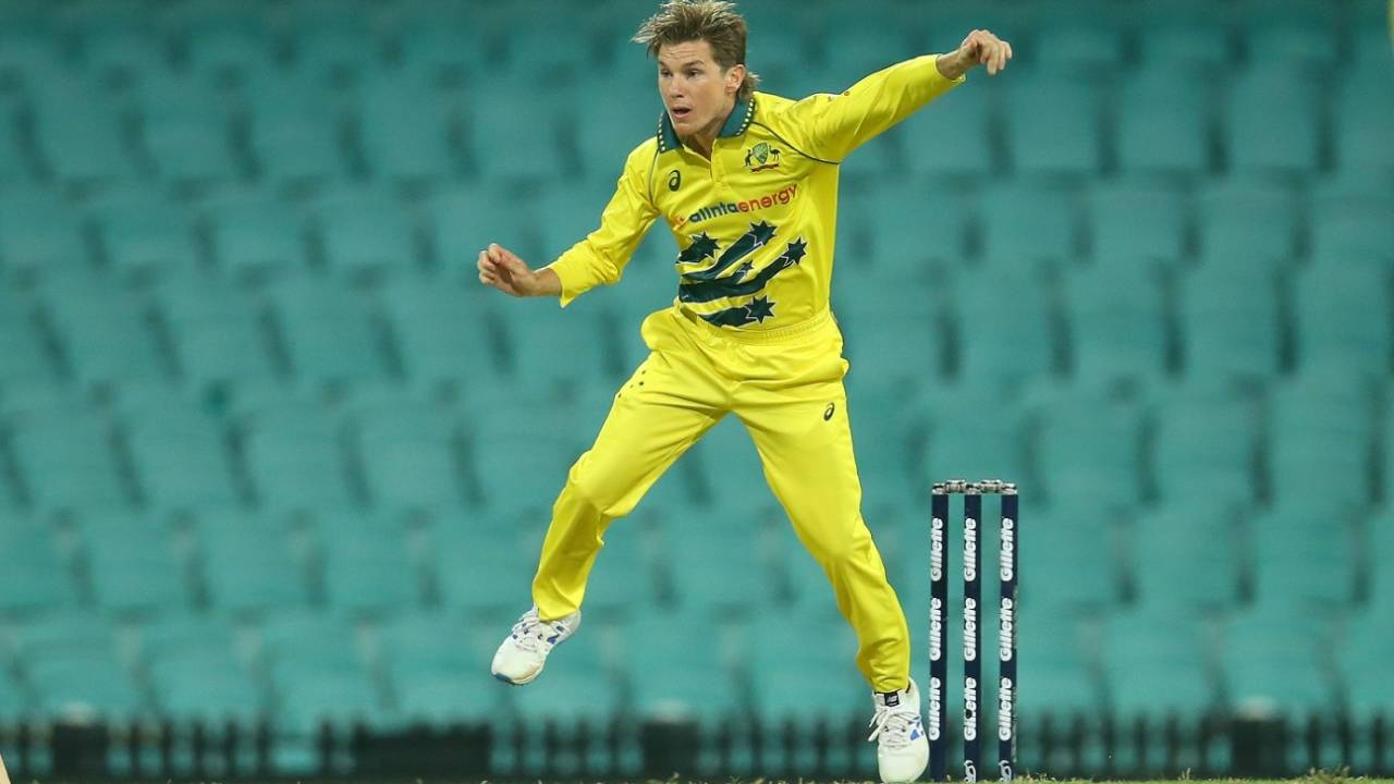 Adam Zampa bowls&nbsp;&nbsp;&bull;&nbsp;&nbsp;CA/Cricket Australia/Getty Images)
