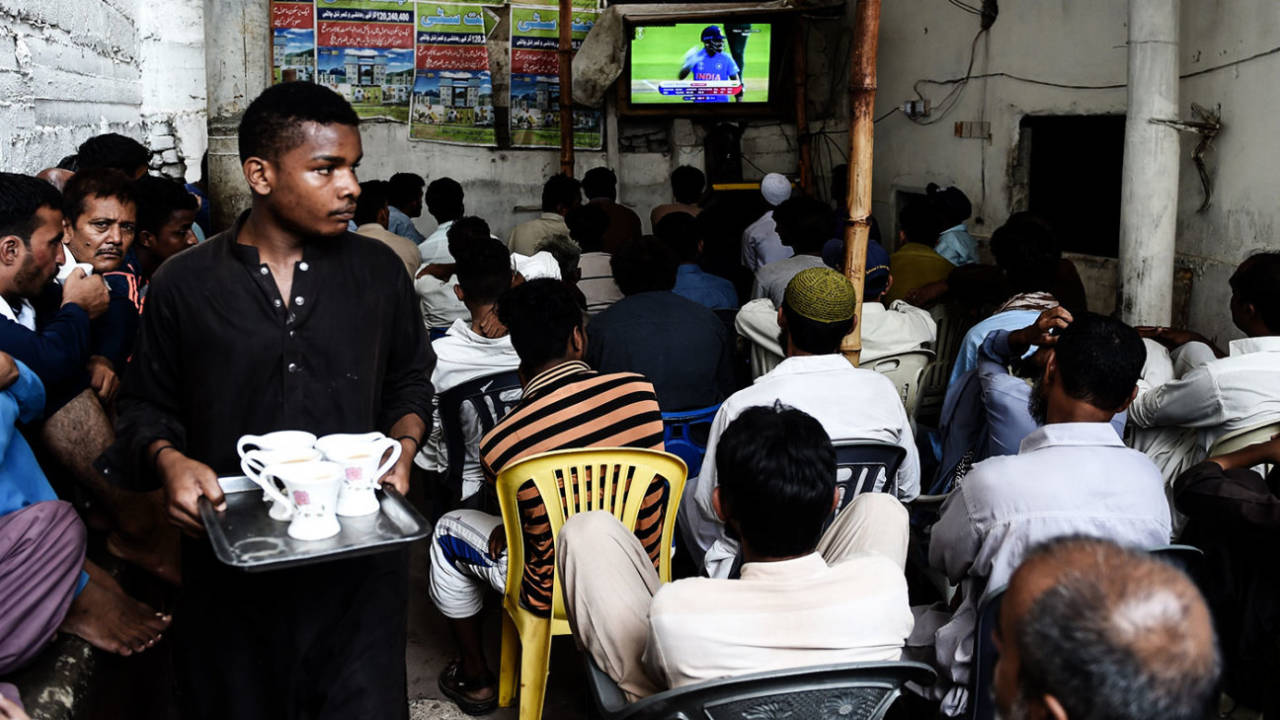 Fans in Karachi watch the India-Pakistan match, India v Pakistan, World Cup 2019, Karachi, June 16, 2019 