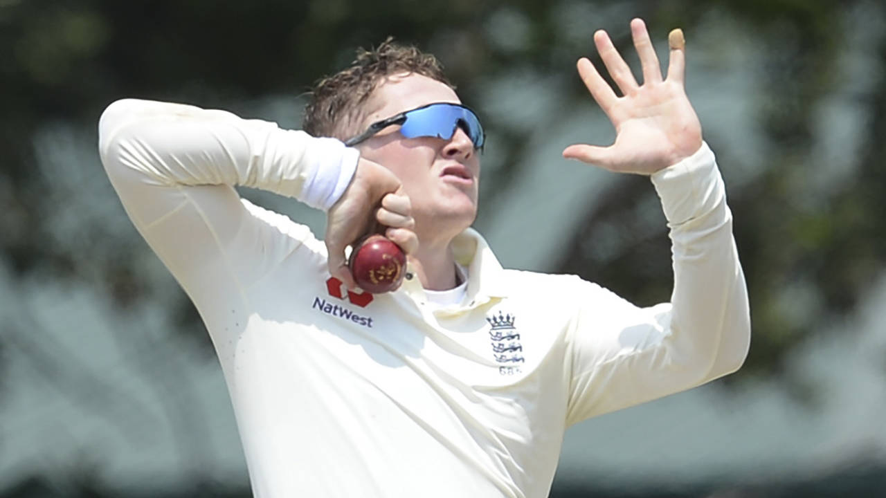 Dom Bess bowls in England's tour match in Sri Lanka&nbsp;&nbsp;&bull;&nbsp;&nbsp;AFP via Getty Images