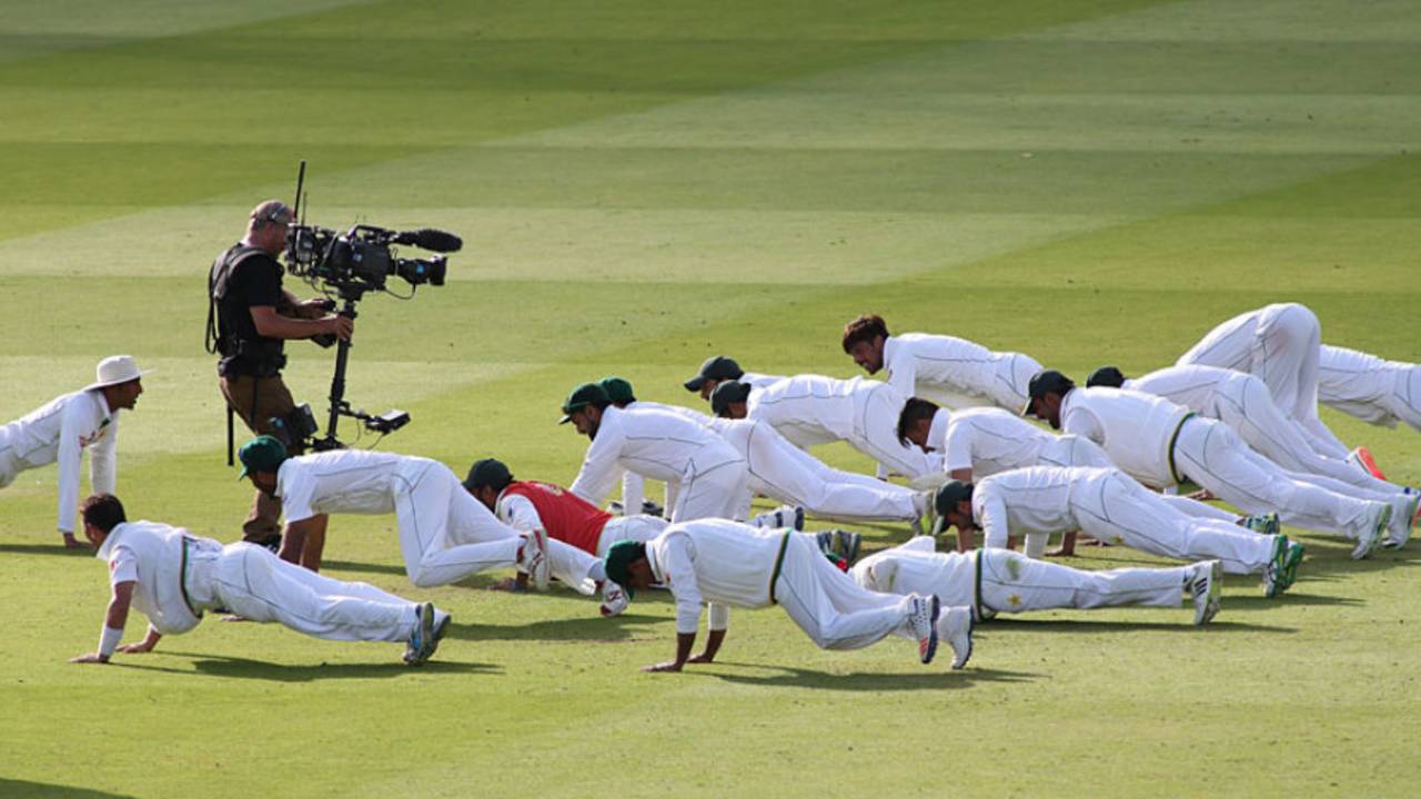 Pakistan's players will be required to complete, among other things, 60 push-ups in a minute
