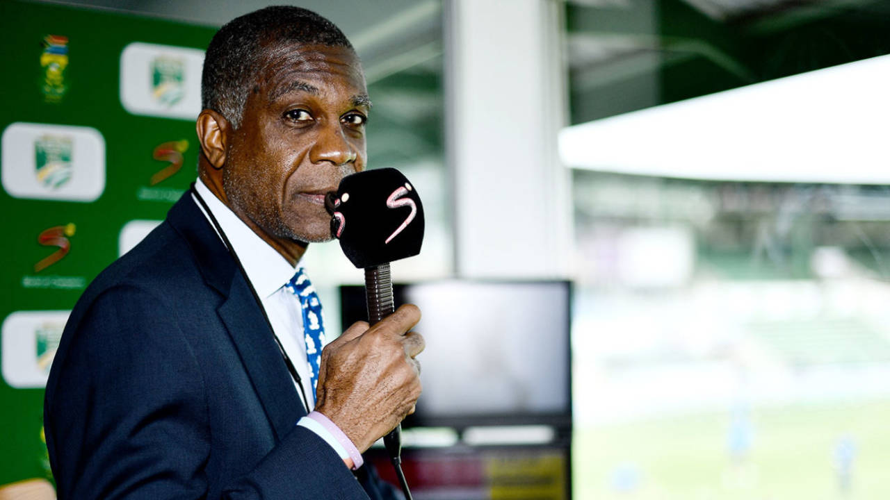Michael Holding on commentary duty, South Africa v England, 3rd Test, Port Elizabeth, 5th day, January 20, 2020