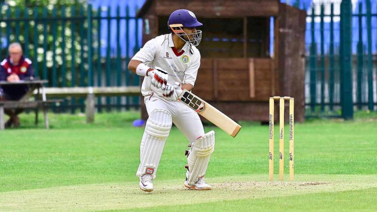 Virat Singh bats for Seaham Park Cricket Club