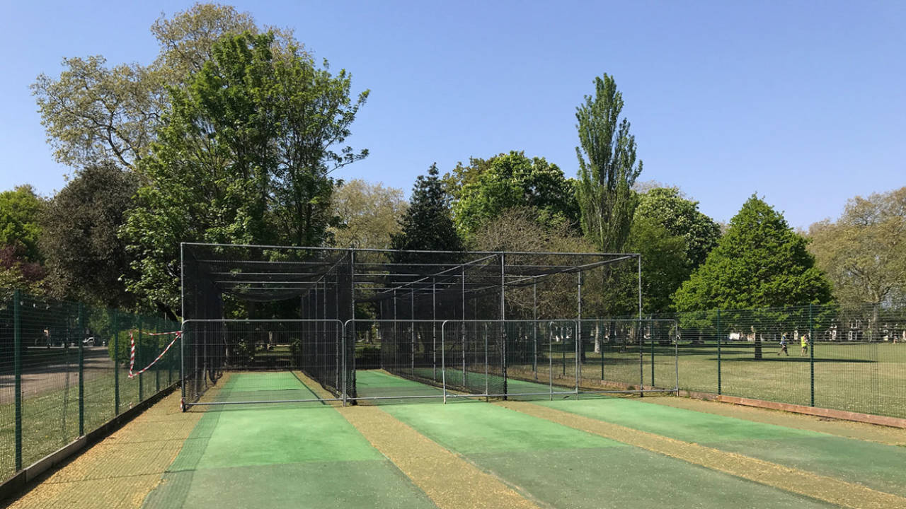 The closed net facilities in Victoria Park, London, May 15, 2020