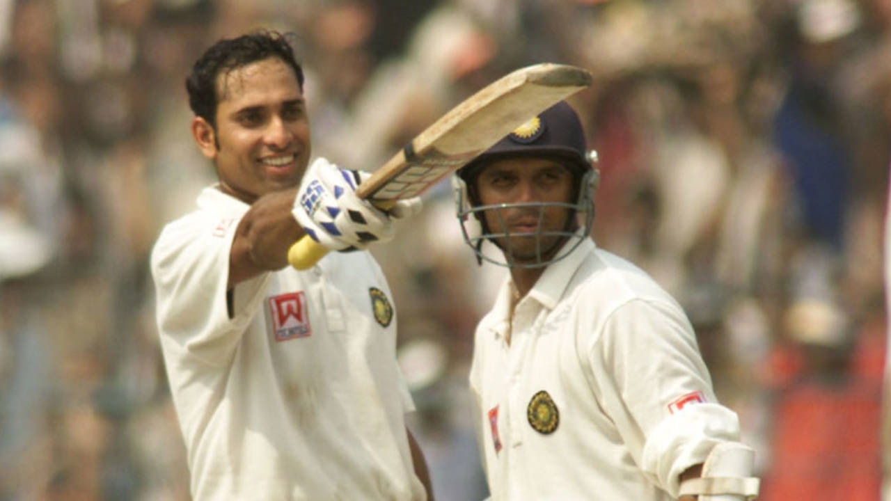 VVS Laxman and Rahul Dravid put on 376 for the fifth wicket, one of Test cricket's most famous partnerships