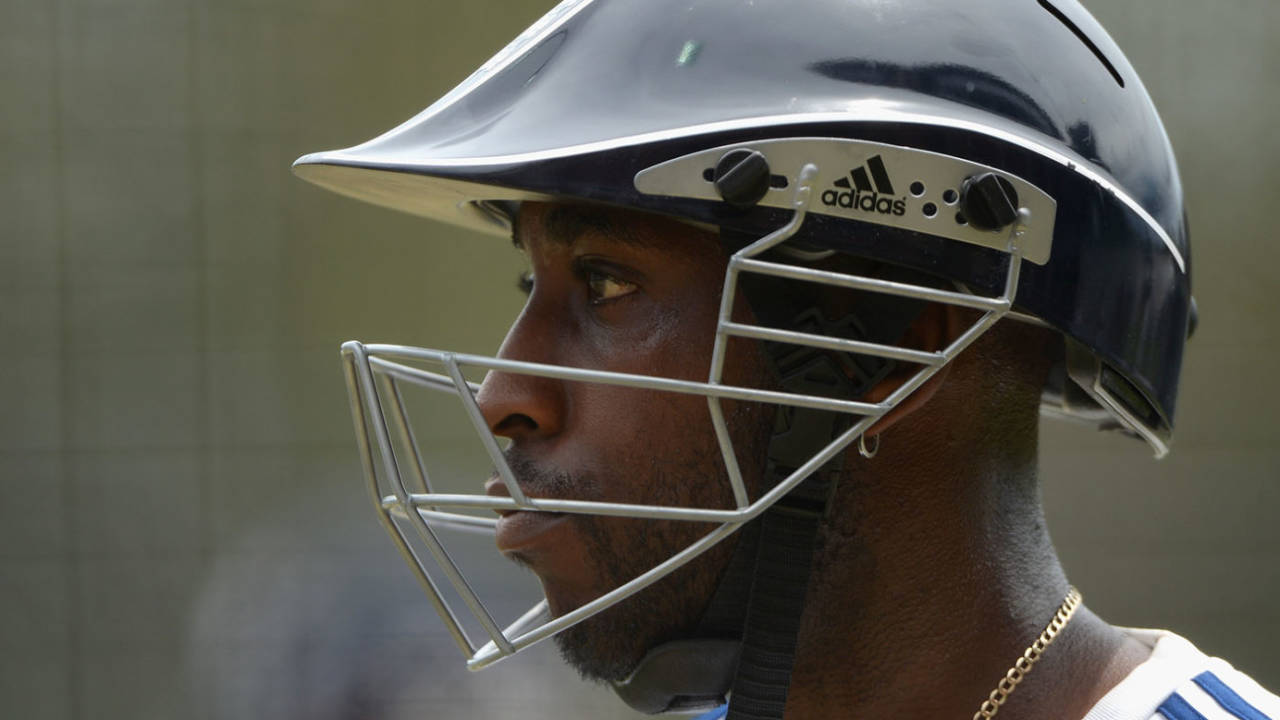 Michael Carberry looks on during an England nets session