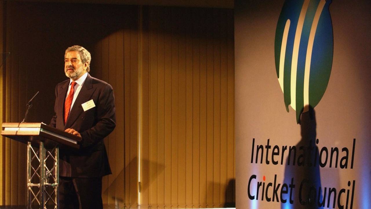 Ehsan Mani in a file photo, when he was the ICC president, June 19, 2003, Lord's