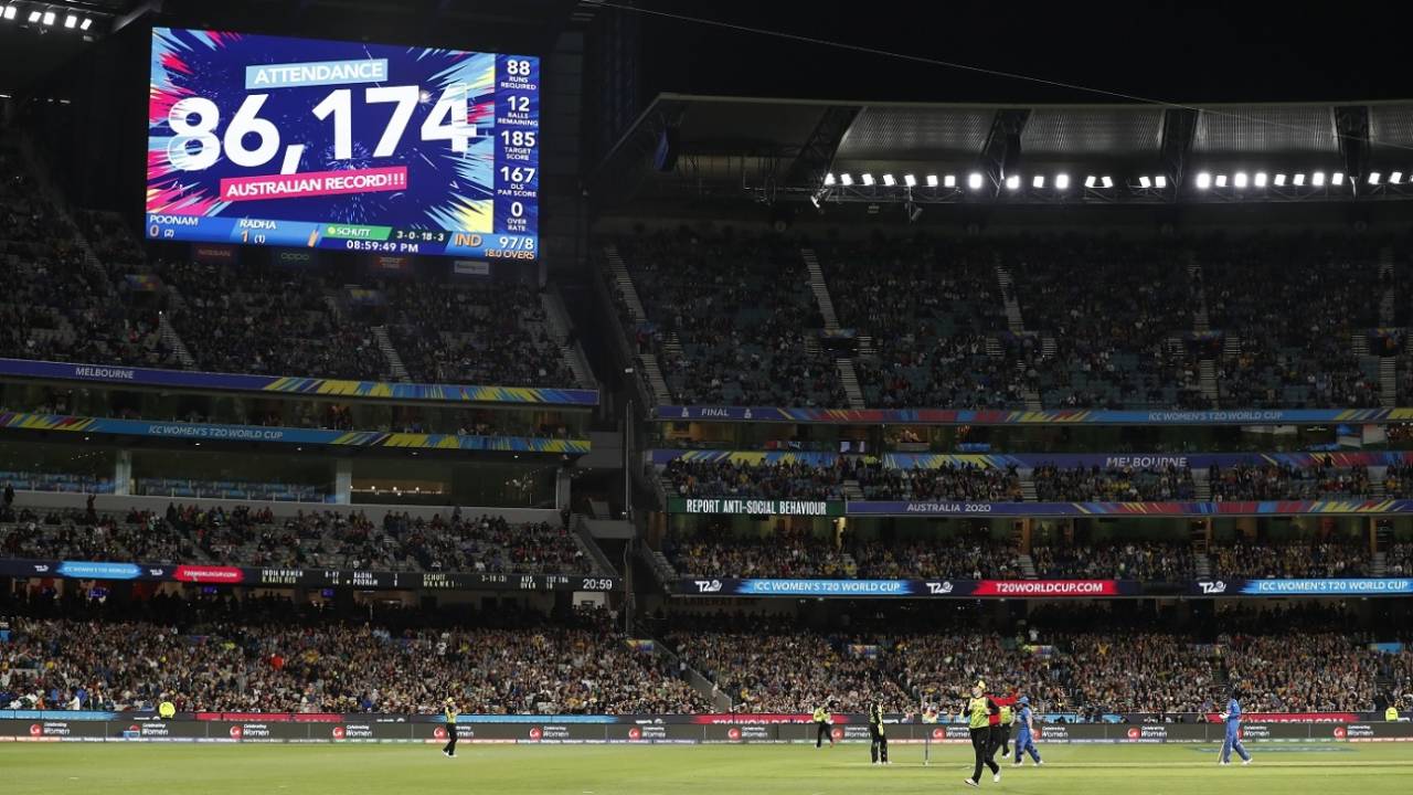 A record number of people attended the Australia v India final at the MCG