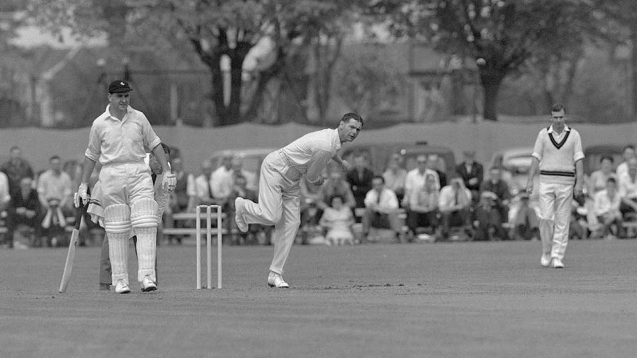 Roy Tattersall bowls for Lancashire