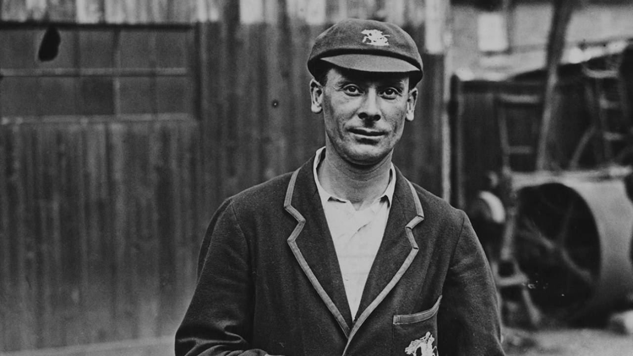Jack Hobbs at Blackheath, London, where he is playing for Surrey against Kent, July 20, 1925