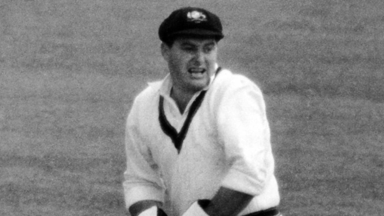 Barry Jarman in action against Somerset on the 1968 Ashes tour, May 29, 1968