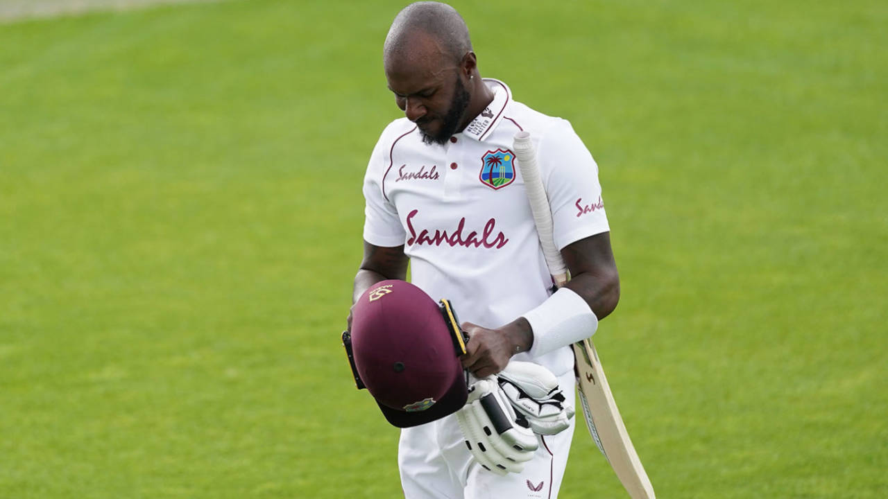 Jermaine Blackwood's dismissal was a key moment in the West Indies' innings&nbsp;&nbsp;&bull;&nbsp;&nbsp;AFP