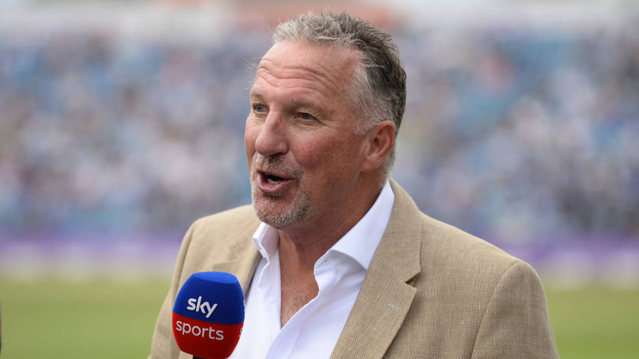 Sir Ian Botham commentating for Sky, July 17, 2018