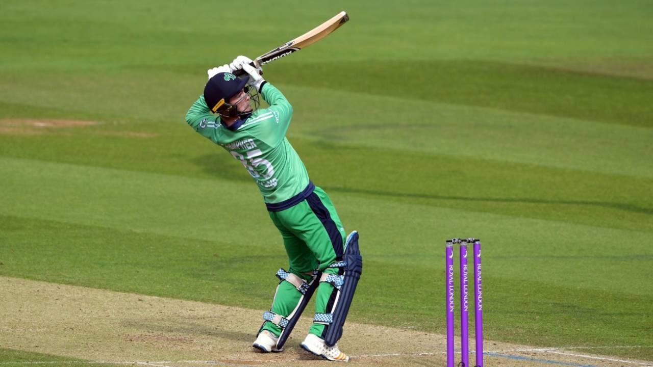 Curtis Campher calmly upper-cuts for runs, England v Ireland, 2nd ODI, Southampton, August 1, 2020