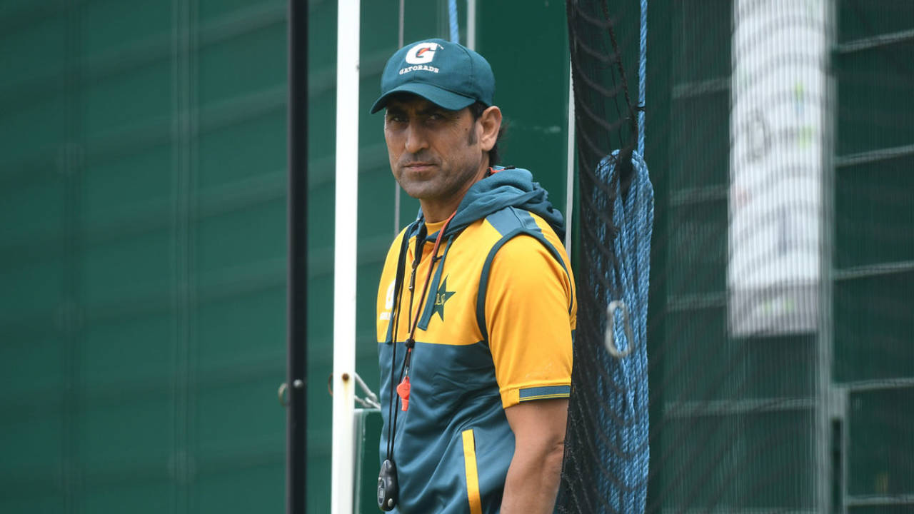 Pakistan's batting coach Younis Khan looks on in training&nbsp;&nbsp;&bull;&nbsp;&nbsp;Gareth Copley/Getty Images