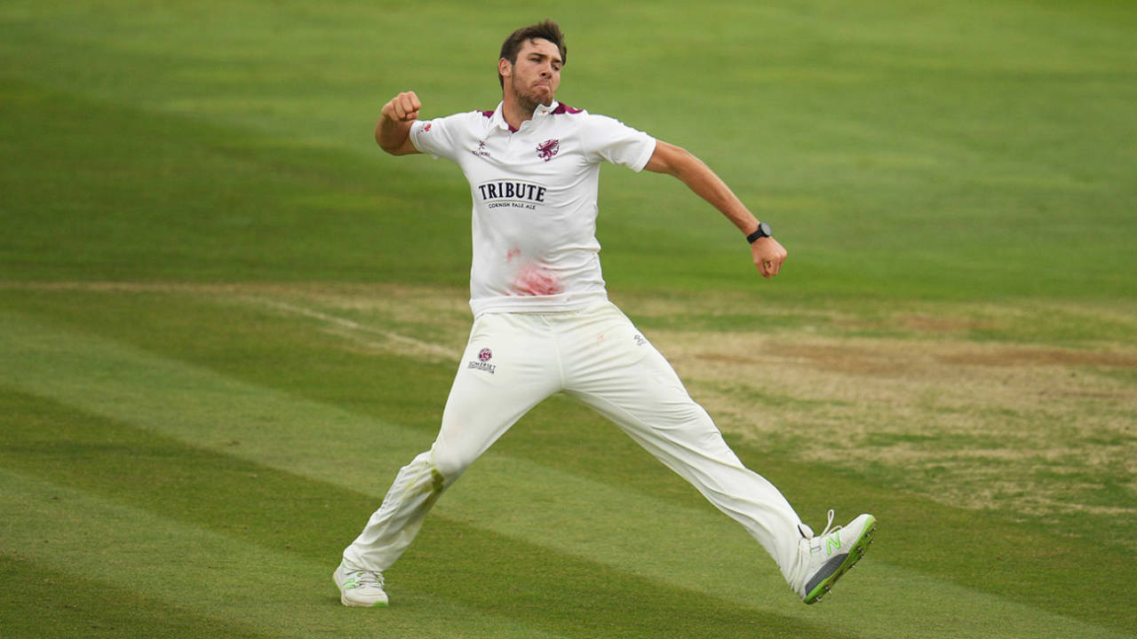 Jamie Overton celebrates a wicket&nbsp;&nbsp;&bull;&nbsp;&nbsp;Getty Images
