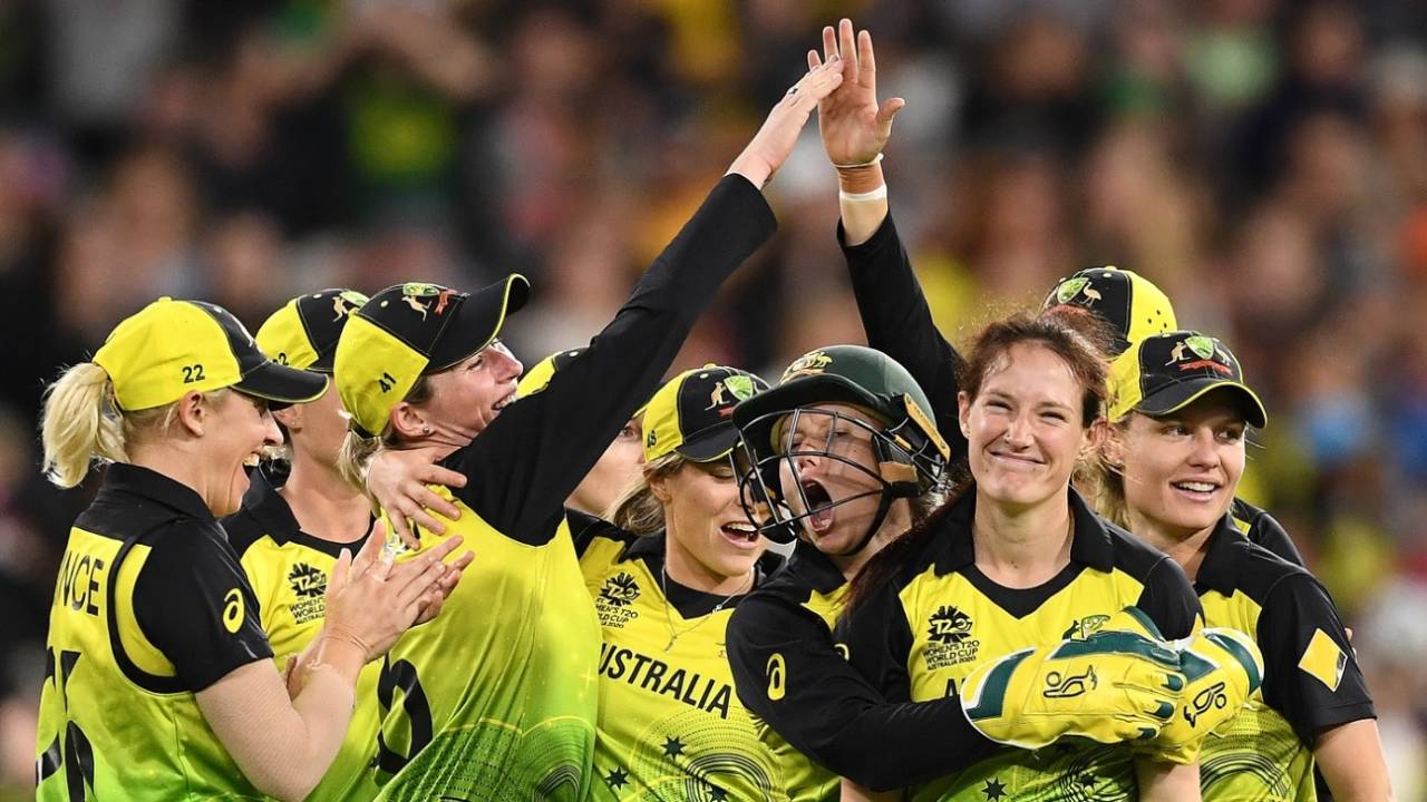 Australia beat India in the T20 World Cup final, the last women's match in over five months&nbsp;&nbsp;&bull;&nbsp;&nbsp;Getty Images