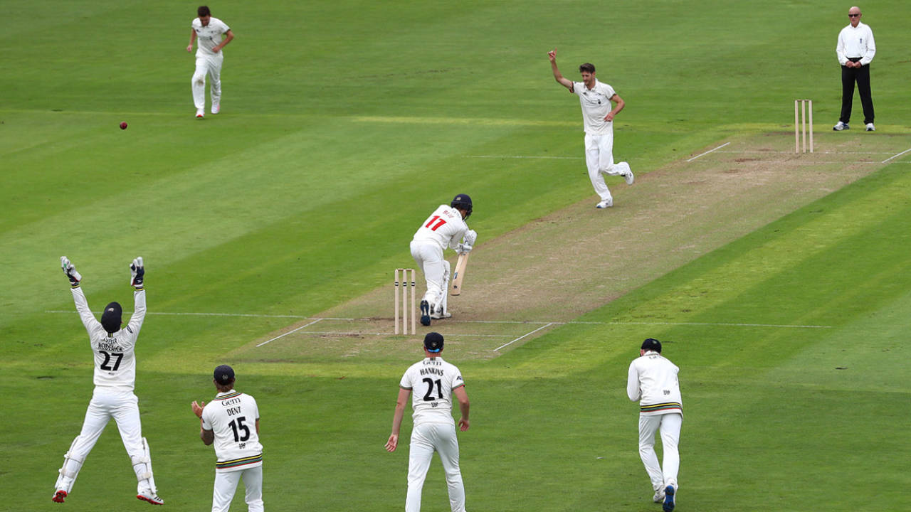 David Payne claimed a five-wicket haul to wrap up Glamorgan's first innings&nbsp;&nbsp;&bull;&nbsp;&nbsp;Getty Images